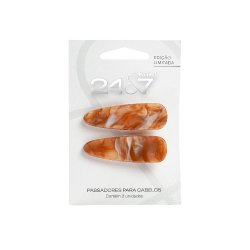 Kit 2 Passadores/presilhas De Acrilico Para Cabelo Panvel 24&7 Mescla