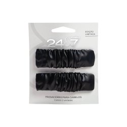 Kit 2 Passadores/presilhas Tictac Para Cabelo Panvel 24&7 Preto Pu