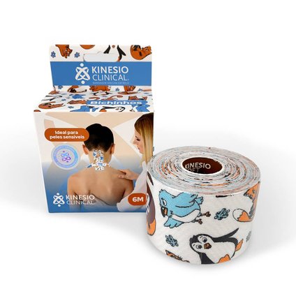 BANDAGEM ELÁSTICA ADESIVA KINESIOCLINICAL SOFT 5CM X 6M BICHINHOS
