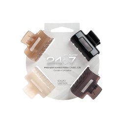 Kit 4 Piranhas De Plasticas Para Cabelo Retangular Panvel 24&7