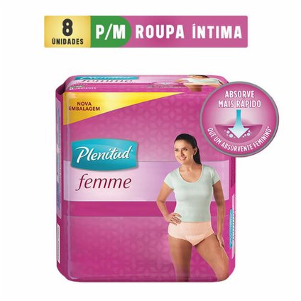 ROUPA INTIMA PLENITUD ACTIVE MULHER P/M C/8 NV