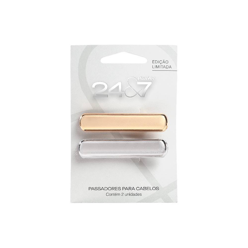 Kit 2 Passadores/presilhas De Metal Bold Panvel 24&7 Prata E Dourado
