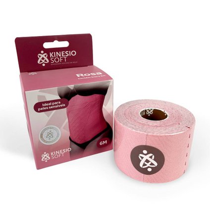 BANDAGEM ELÁSTICA ADESIVA KINESIOCLINICAL SOFT 5CM X 6M, ROSA