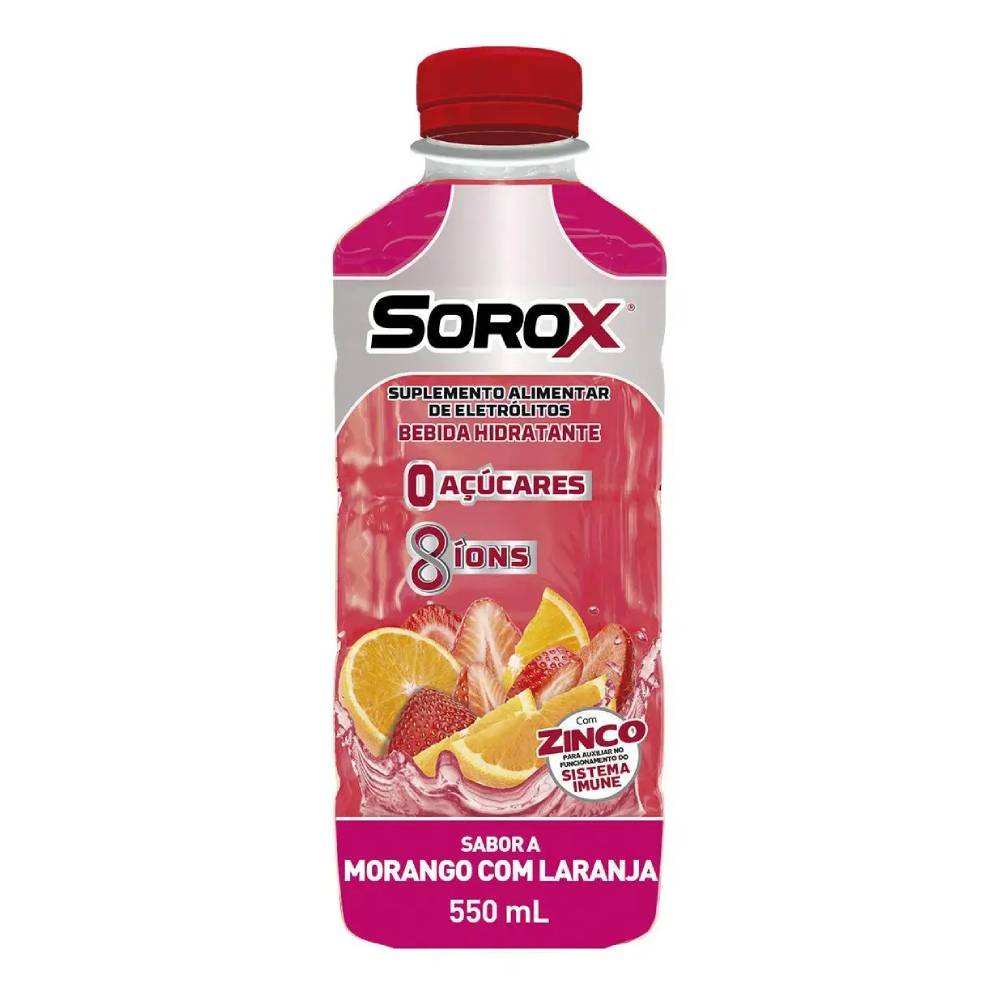 Isotônico Sorox Morango Com Laranja 550ml