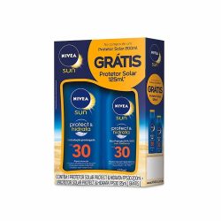Protetor Solar Nivea Sun Fps30 200ml Grátis Fps30 125ml