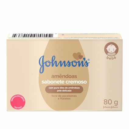 SABONETE JOHNSON'S BABY COM ÓLEO DE AMENDOAS 80G