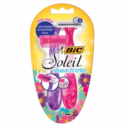 APARELHO DEPILATÓRIO BIC SOLEIL SHAVETRIM - 2 UNIDADES