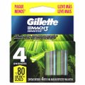 CARGA PARA APARELHO DE BARBEAR GILLETTE MACH3 SENSITIVE COM 4 UNIDADES LEVE MAIS PAGUE MENOS