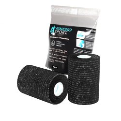 Atadura Elástica Autoaderente Kinesiosport 7.5cm X 4.5m - Preta