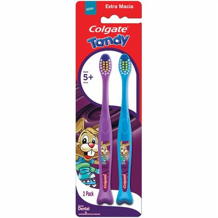 KIT ESCOVA DENTAL INFANTIL EXTRA MACIA COLGATE TANDY - 2 UNIDADES