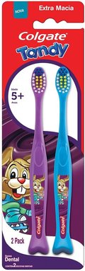 KIT ESCOVA DENTAL INFANTIL EXTRA MACIA COLGATE TANDY - 2 UNIDADES