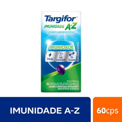 SUPLEMENTO ALIMENTAR TARGIFOR IMUNIDADE A-Z 60 CÁPSULAS