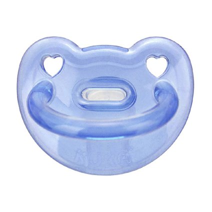 CHUPETA KUKA SILICONE AZUL 0 A 6 MESES COM 1 UNIDADE