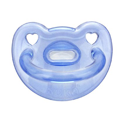 CHUPETA KUKA SILICONE AZUL 6 MESES + COM 1 UNIDADE