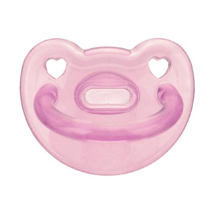 CHUPETA KUKA SILICONE ROSA 6 MESES + COM 1 UNIDADE