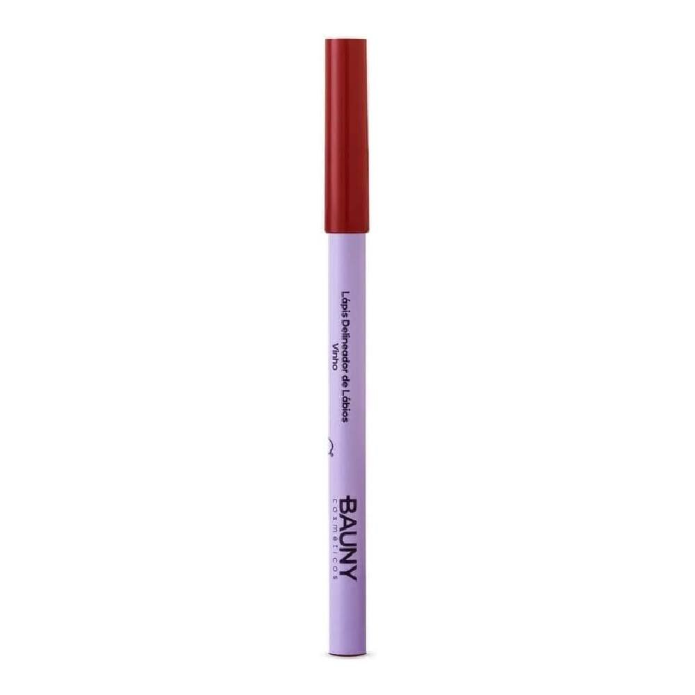Lápis Para Contorno Labial Bauny Cor Vinho 1,1g