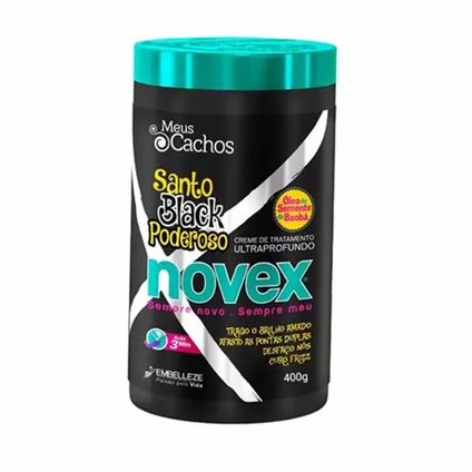 CREME DE TRATAMENTO NOVEX SANTO BLACK 400G
