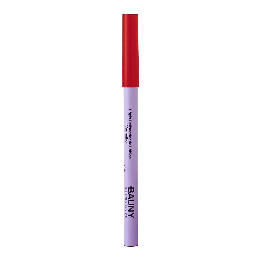 Lápis Para Contorno Labial Bauny Cor Vermelho 1,1g