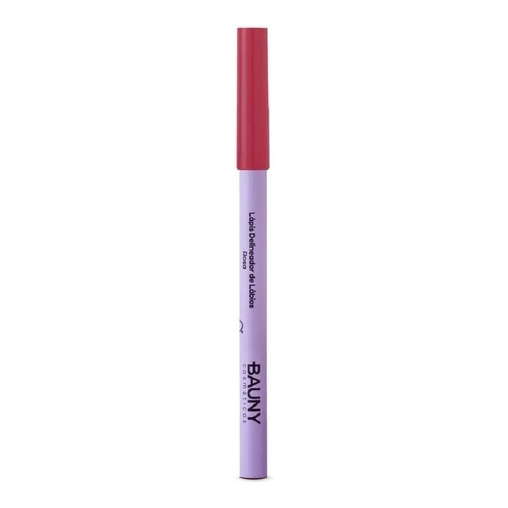 Lápis Para Contorno Labial Bauny Cor Rosa 1,1g