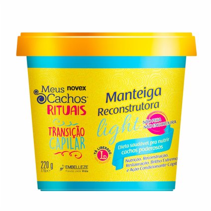CREME DE TRATAMENTO NOVEX MEUS CACHOS MANTEIGA RECONSTRUTORA LIGHT 220G
