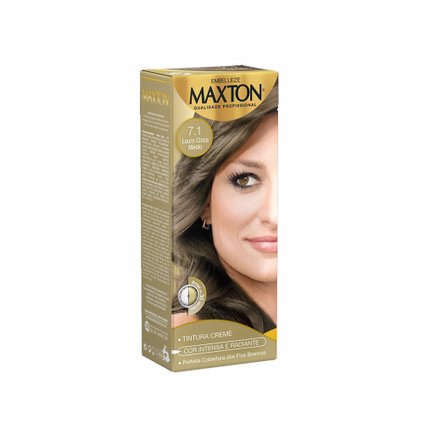 TINTURA MAXTON 7.1 LOURO CINZA MÉDIO KIT PRÁTICO
