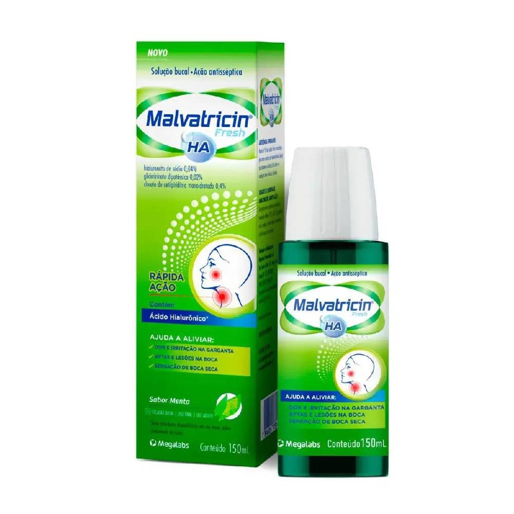 Solução Malvatricin Ha Fresh Menta 150ml