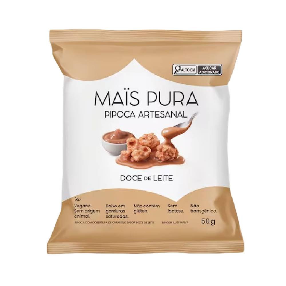 Pipoca Artesanal Mais Pura Doce De Leite 50g