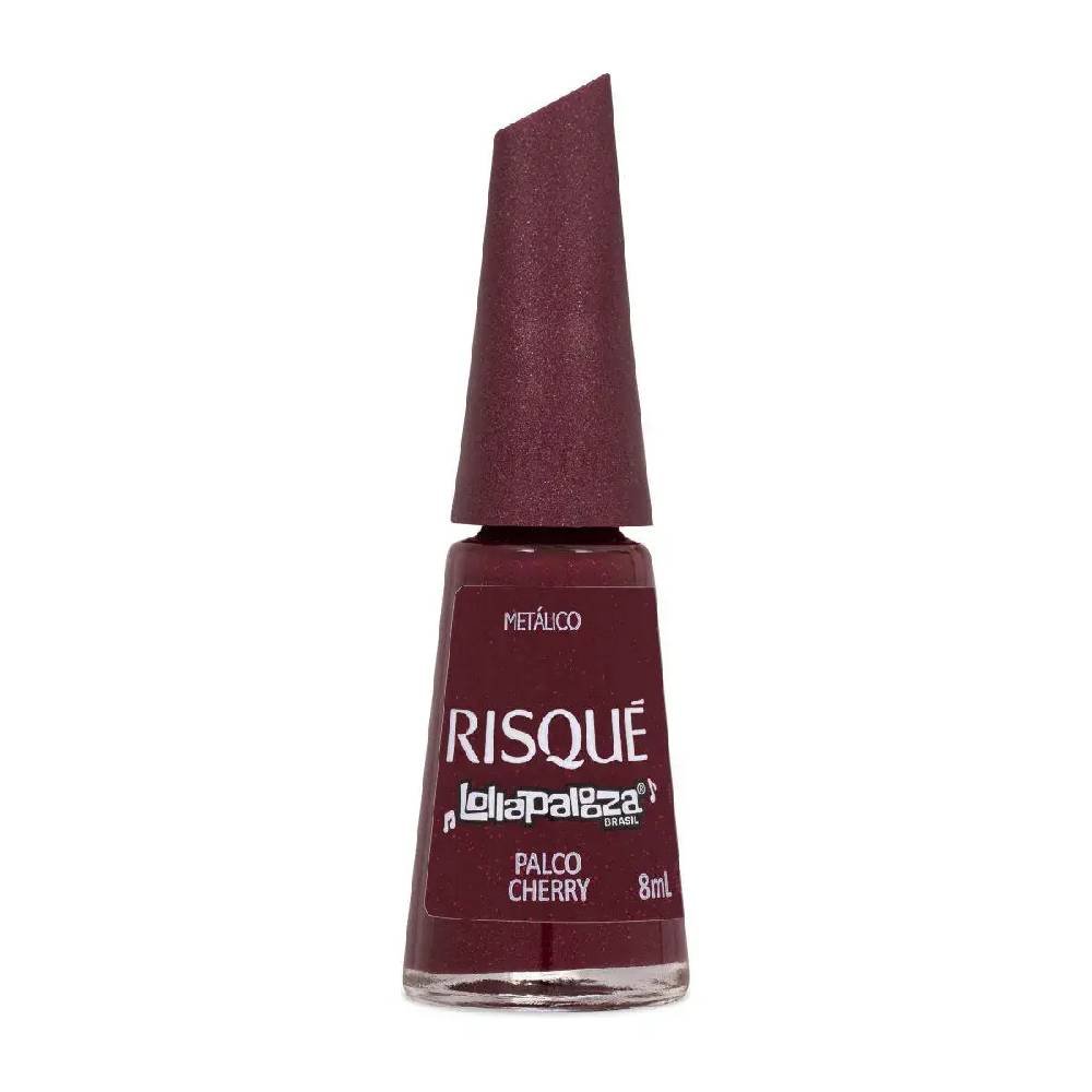 Esmalte Risqué & Lollapalooza Brasil Metálico Palco Cherry 8ml