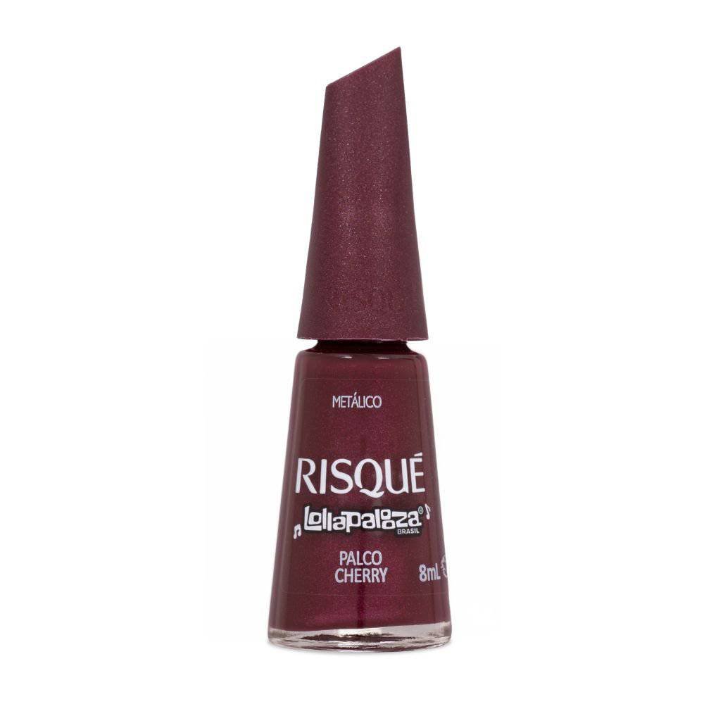 Esmalte Risqué Lollapalooza Brasil Metálico Palco Cherry 8ml