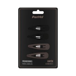 Tic Tac De Cabelo Panvel Acessórios Foscos Com 4 Und: 2 Pretos 2 Nudes