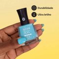 ESMALTE RISQUÉ DIAMOND GEL AZUL CAPRI GLITTER 9,5ML