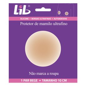 PROTETOR DE MAMILO LIB ULTRAFINO 10CM BEGE 1 PAR