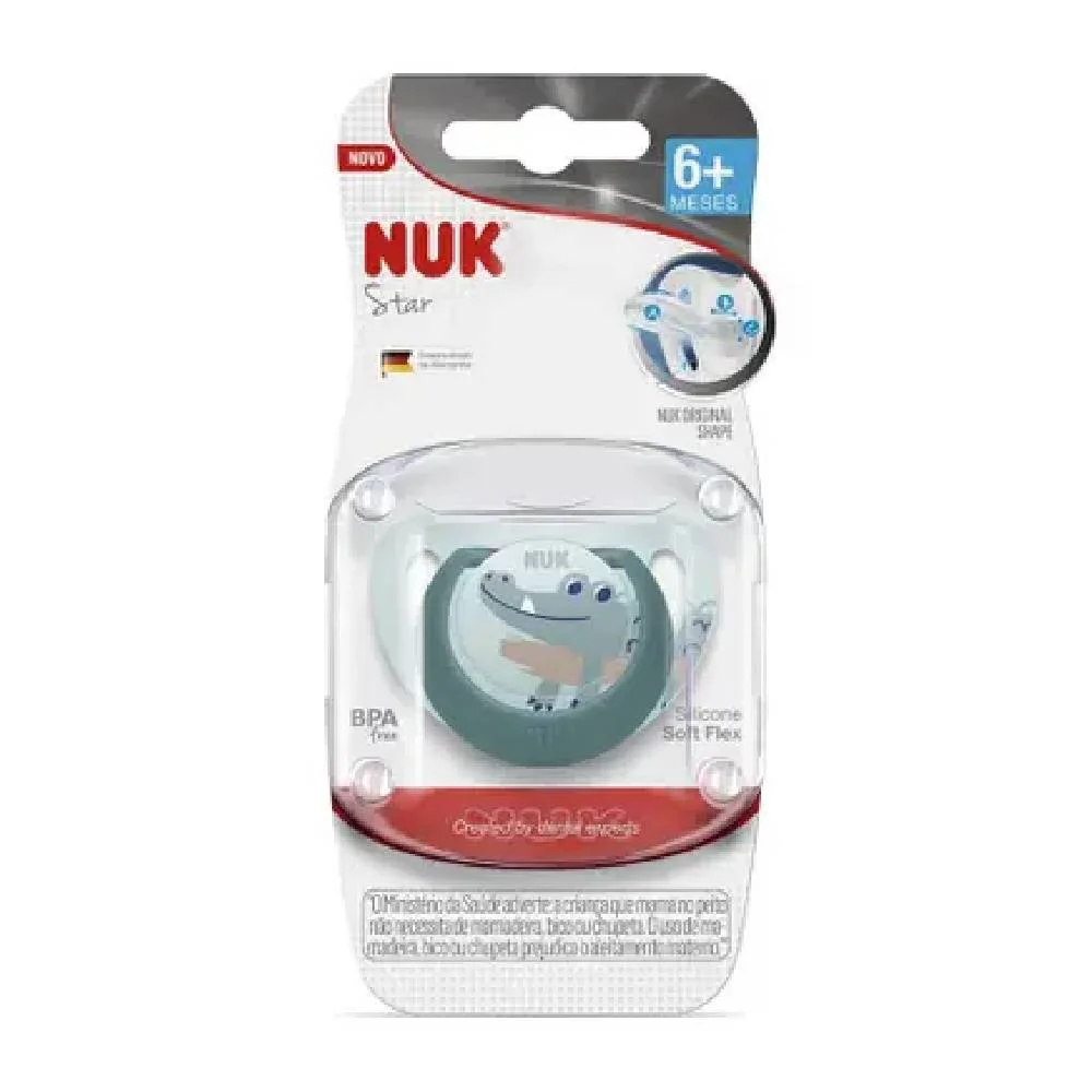 Chupeta Nuk Star Boy 6 Meses + Com 1 Unidade