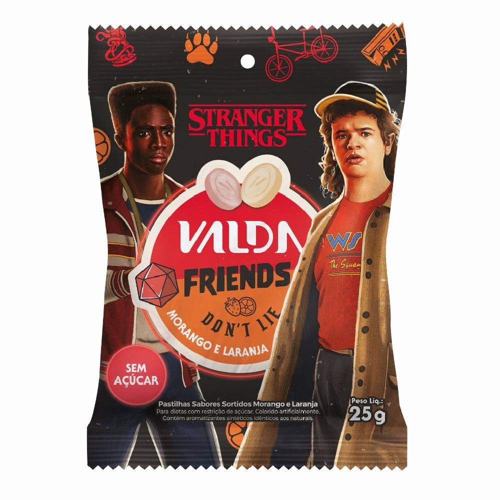 Pastilhas Valda Stranger Things Morango E Laranja 25g