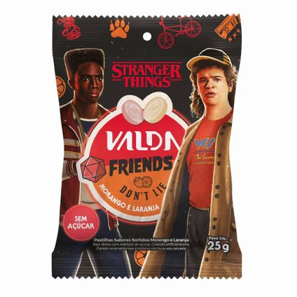 PASTILHAS VALDA STRANGER THINGS MORANGO E LARANJA 25G
