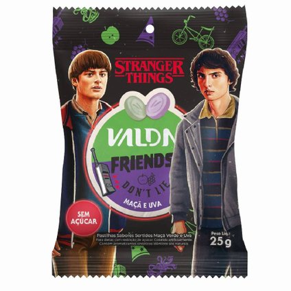 PASTILHAS VALDA STRANGER THINGS MAÇA E UVA 25G