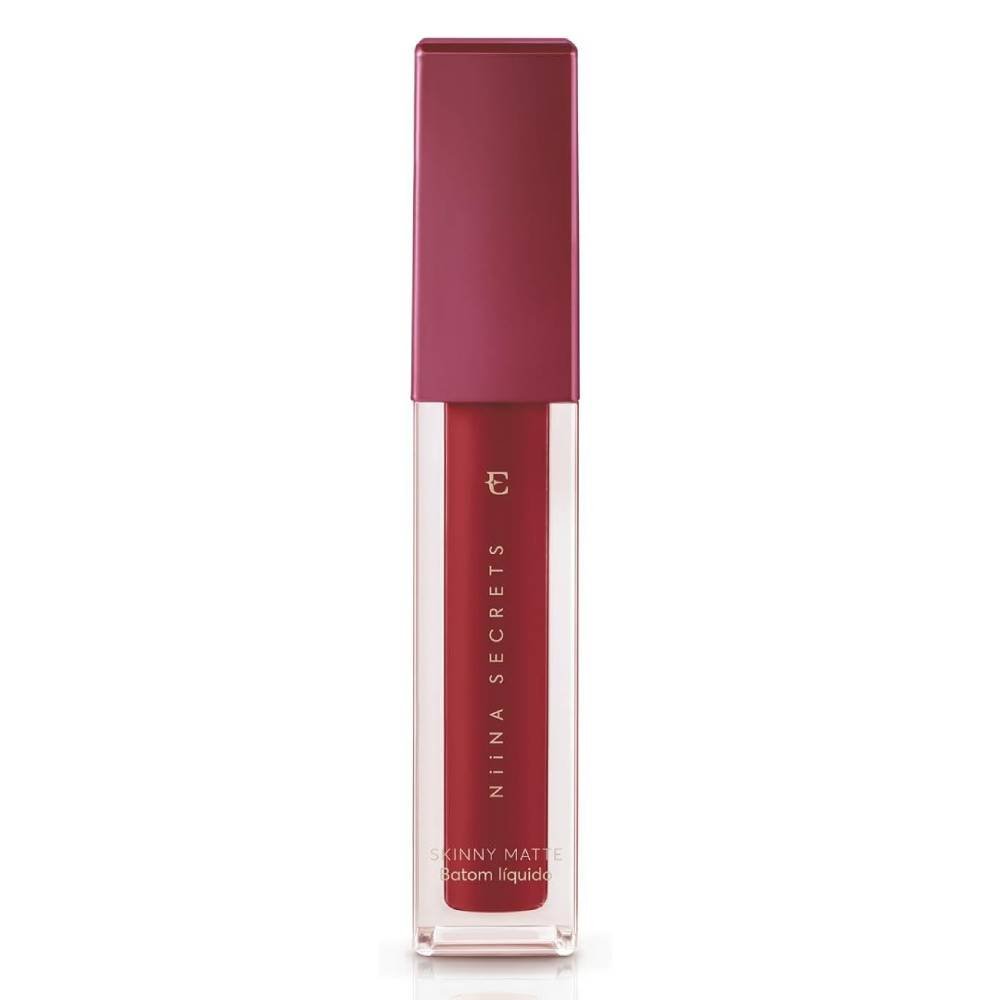 Batom Líquido Niina Secrets Skinny Matte Vermelho Hibisco 5ml