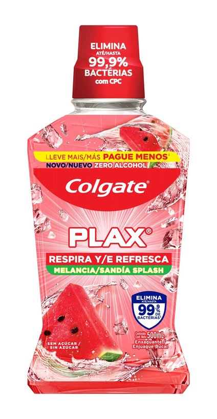 ENXAGUANTE BUCAL COLGATE PLAX MELANCIA 500ML