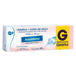 Nistatina 100000 Ui/g + 200mg/g Óxido De Zinco Pomada 60g Ems Genérico