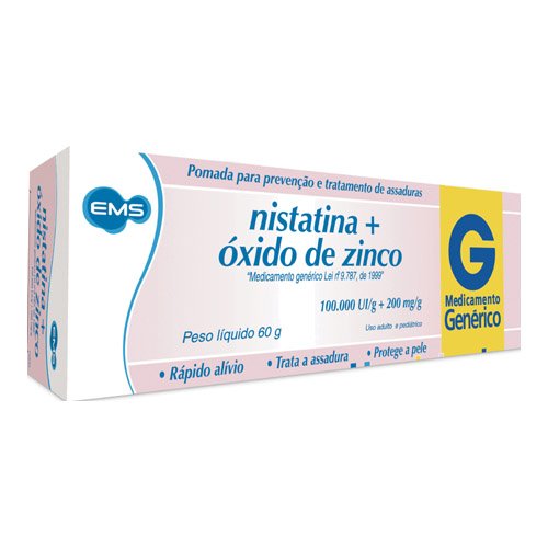 NISTATINA +OXIDO ZINCO POMADA 60G EMS GENÉRICO P