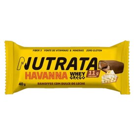 BARRA DE PROTEÍNA NUTRATA WHEY GREGO HAVANNA BANOFFE 40G