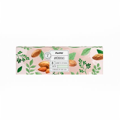 KIT PANVEL AMÊNDOAS COM 3 SABONETES DE 90G