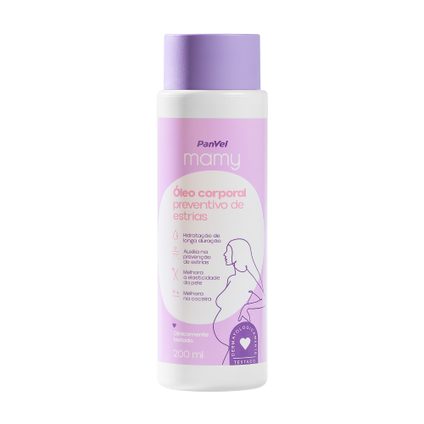 ÓLEO HIDRATATNE CORPORAL PREVENÇÃO DE ESTRIAS PANVEL MAMY 200ML