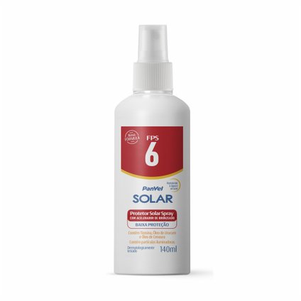 PROTETOR SOLAR PANVEL SOLAR SPRAY COM ACELERADOR DE BRONZEADO FPS 6 140ML