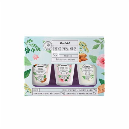 KIT PANVEL NATURAL C/ 3 CREMES MÃOS DE 25G CADA