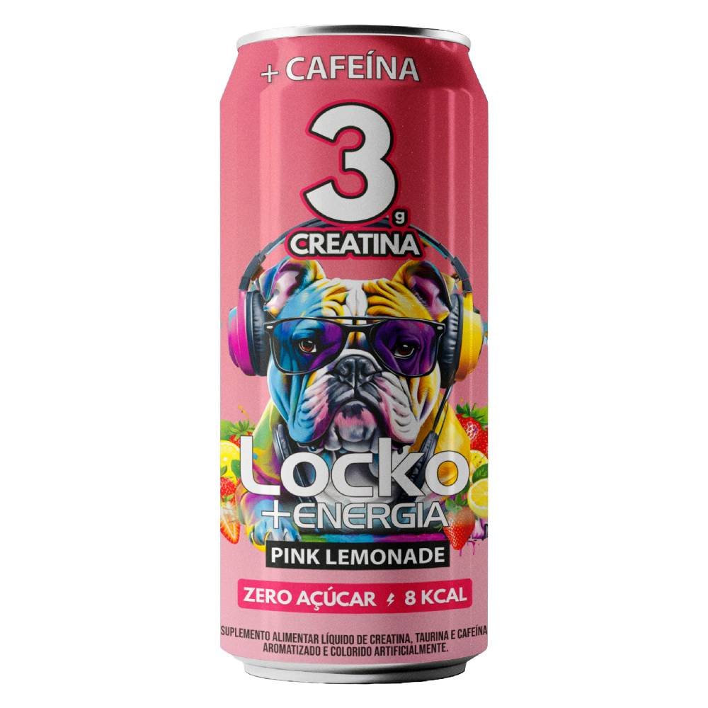 Energético Power Drink Locko Pink Lemonade Lata 473ml