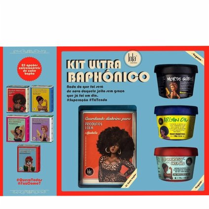 KIT LOLA ULTRA BAPHONICO 3 MÁSCARAS DE TRATAMENTO 100G + COFRE COLECIONÁVEL