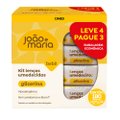 KIT LENÇOS UMEDECIDOS JOÃO E MARIA GLICERINA COM FRAGRÂNCIA LEVE 4 PAGUE 3 180 UNIDADES