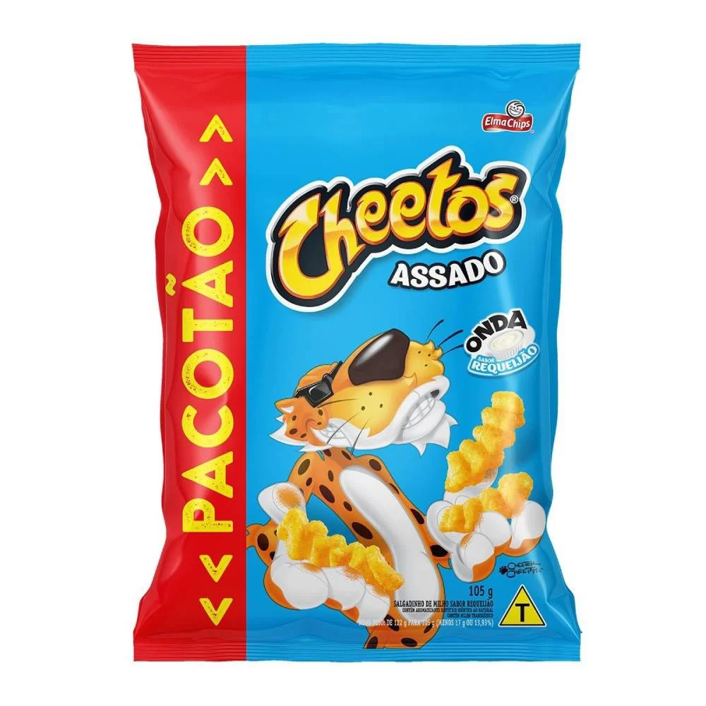 Salgadinho Elma Chips Cheetos Pacotão Onda Requeijão 105g