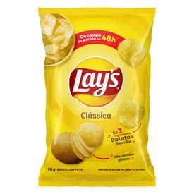 SALGADINHO ELMA CHIPS LAYS CLÁSSICA 70G